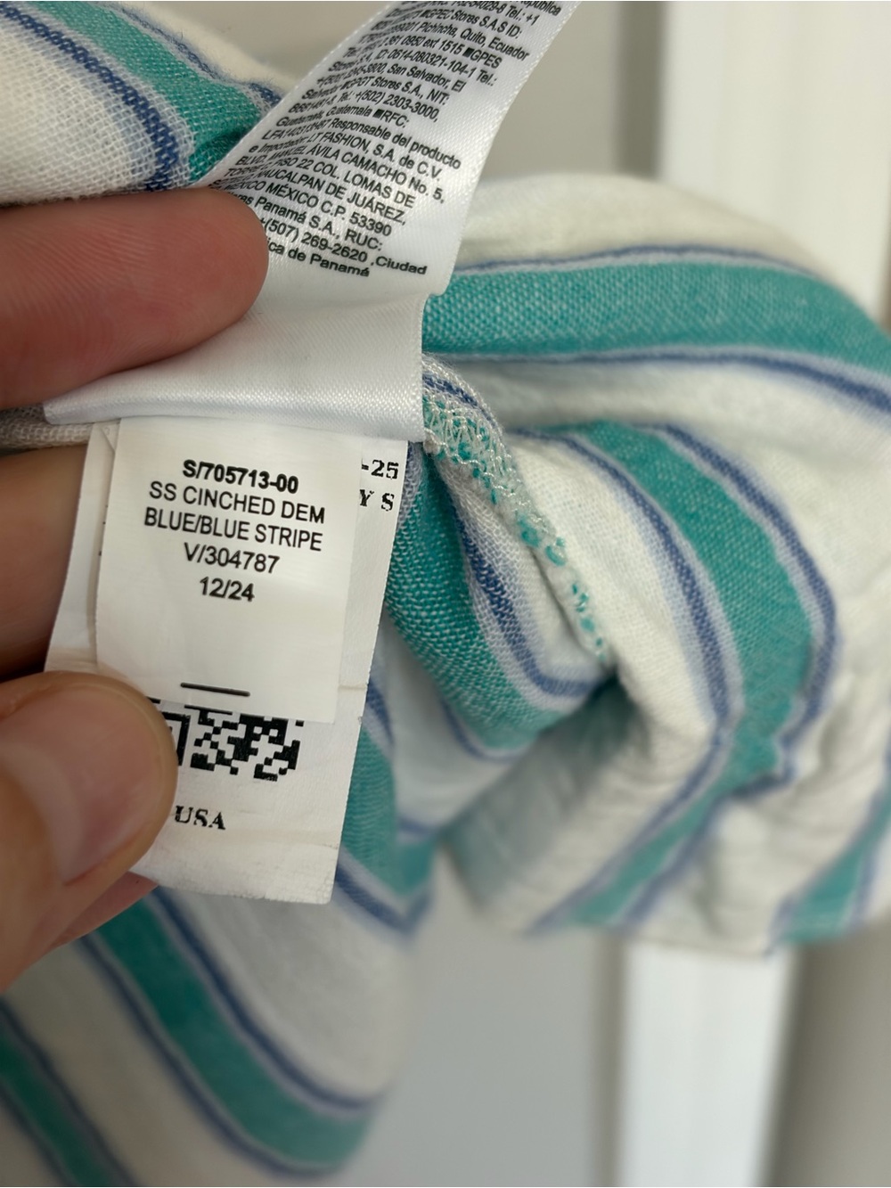 Old Navy Crinkle Cotton Gauze Button-Down Romper in Blue Stripe - Size XL Petire - Picture 8 of 8